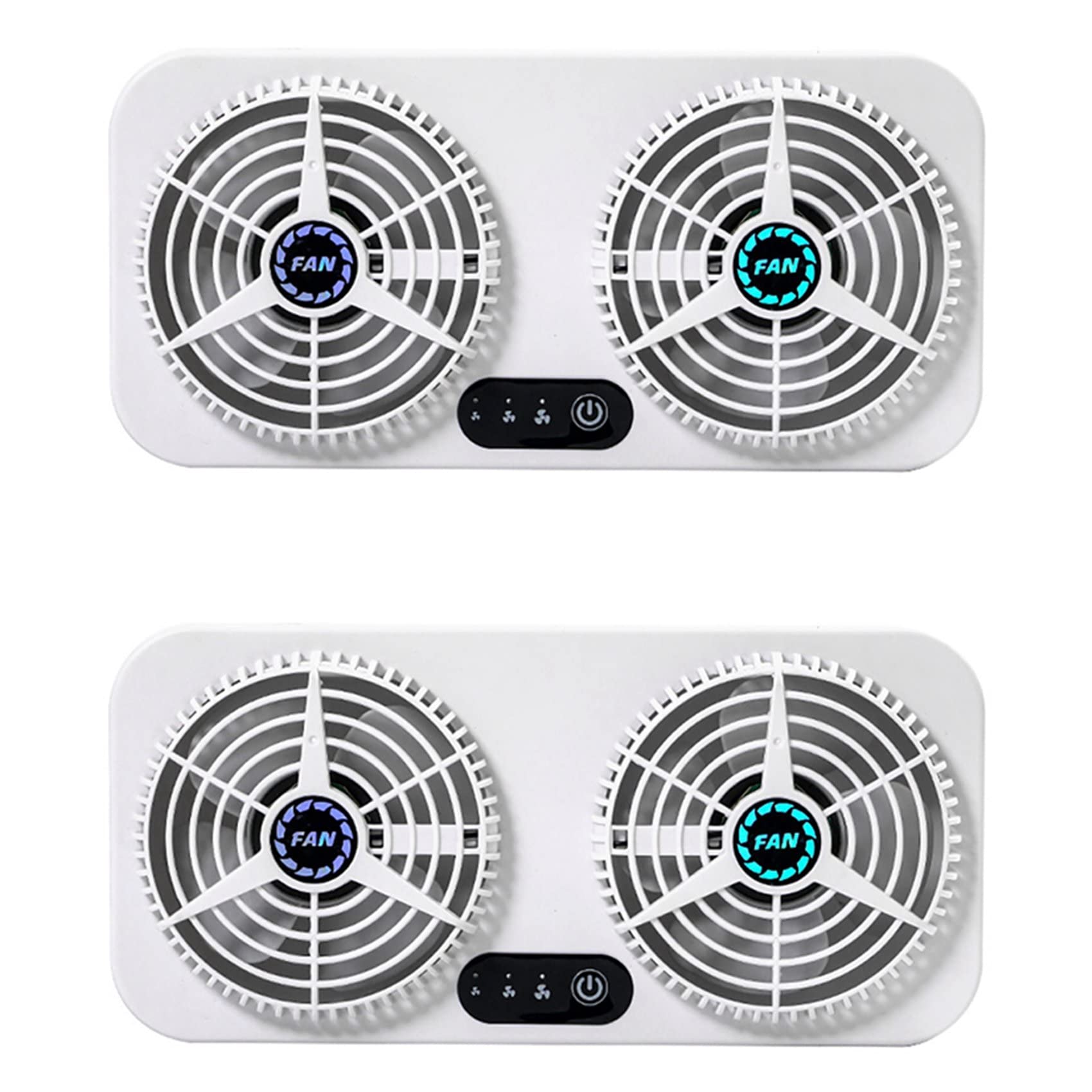 coserori 2X USB Auto Kühl Werkzeug Auto Abluft Ventilator Fahrzeug Luft Zirkulation Abzugs Ventilator Auto Lüftungs Ventilator für Auto Haus von coserori