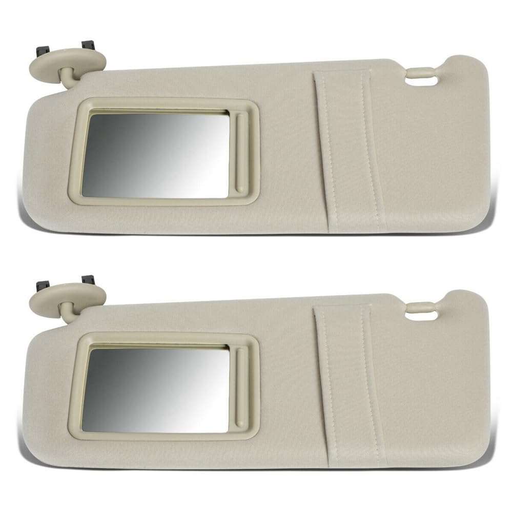 coserori 2X für 2007-2011 Linke Fahrer Seite Sonnen Blende Sonnenschutz Licht Beige von coserori