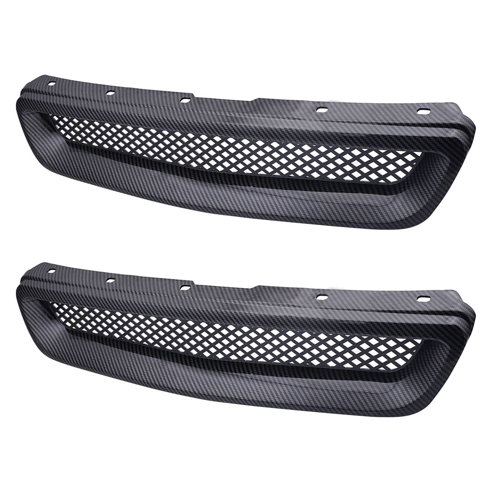 coserori 3X Auto Kohle Faser Gewebe ABS Front Haube KüHler Grill Grill für 96-98 / EK JDM Typ R. von coserori