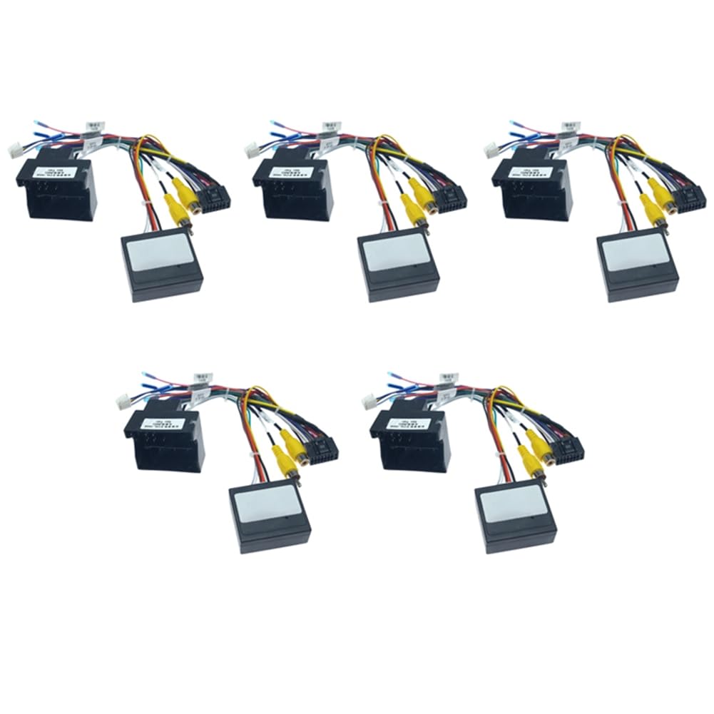 coserori 5X Auto 16PIN Audio Power Kabel Radio Kabel Baugruppe mit Canbus Box für 3008 2008 C4 C-Quatre C4L C3 XR C5 von coserori