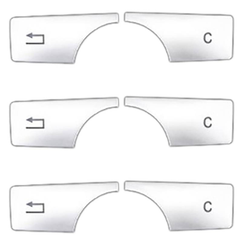 coserori 6X Auto Multimedia Button Trim Cover Dekoration Aufkleber für C E W204 C180 E260 2007-2017 von coserori