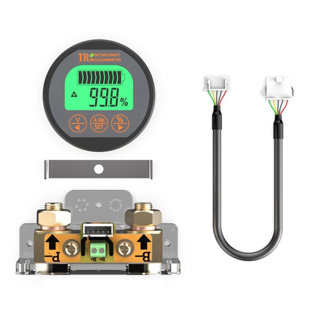 coserori DC 8-80V 350A TR16 Batterietester Coulomb-Zähler Batteriekapazitätsanzeige Amperemeter Voltmeter Batterietester von coserori