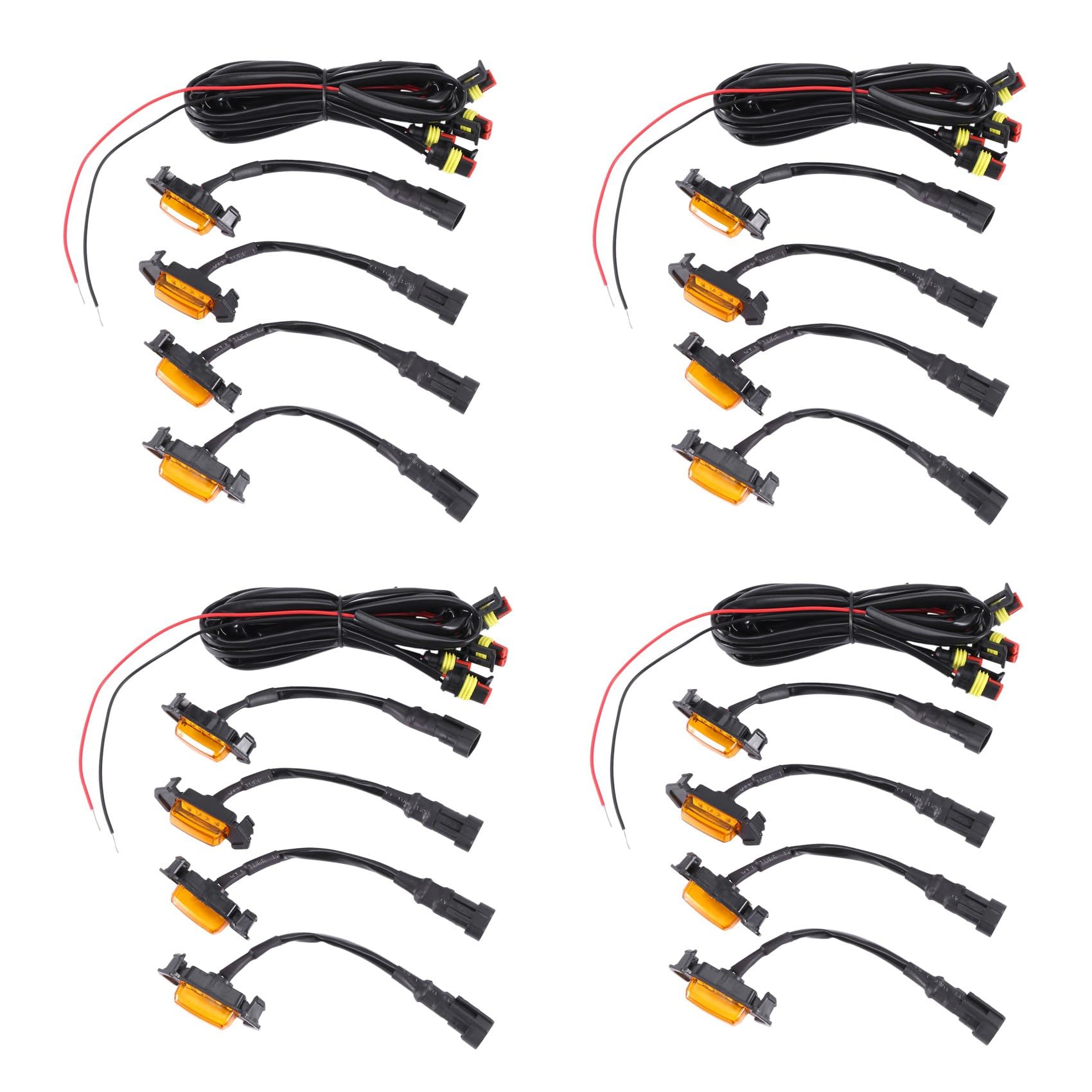 coserori Satz Von 16 Kühlergrill Amber LED Lights Kit für Grill 2016-2018 von coserori