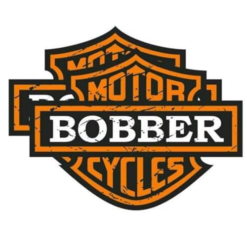 cut-it folientechnik & design 2X Motor Bobber Aufkleber 11,7x8,5cm Kult Sticker Motorrad USA Oldschool Custom Umbau Biker Bike Cafe Racer Tankaufkleber von GTTCCG