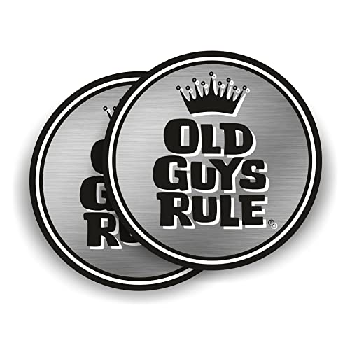 cut-it folientechnik & design 2X Old Guys Aufkleber 8cm Kult Sticker Edelstahl V2A Oldtimer Auto US Car USA Muscle V8 Hotrod Oldschool Vintage Ratte Motorrad Biker Ratte Tankaufkleber von cut-it folientechnik & design