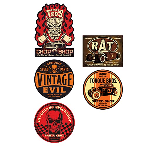 cut-it folientechnik & design MG650 / 5X Tiki Aufkleber 9cm Hotrod Kult Sticker Skull Vintage Evil Rat Rod Ratte USA V8 Oldschool Oldtimer von cut-it folientechnik & design