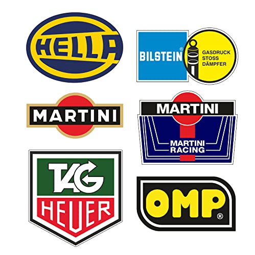 cut-it folientechnik & design MG653 / 6X Oldtimer Rally Aufkleber 9cm Kult Youngtimer Sticker Auto Dekor Rallye Vintage Retro Racing Rennsport V8 von cut-it folientechnik & design