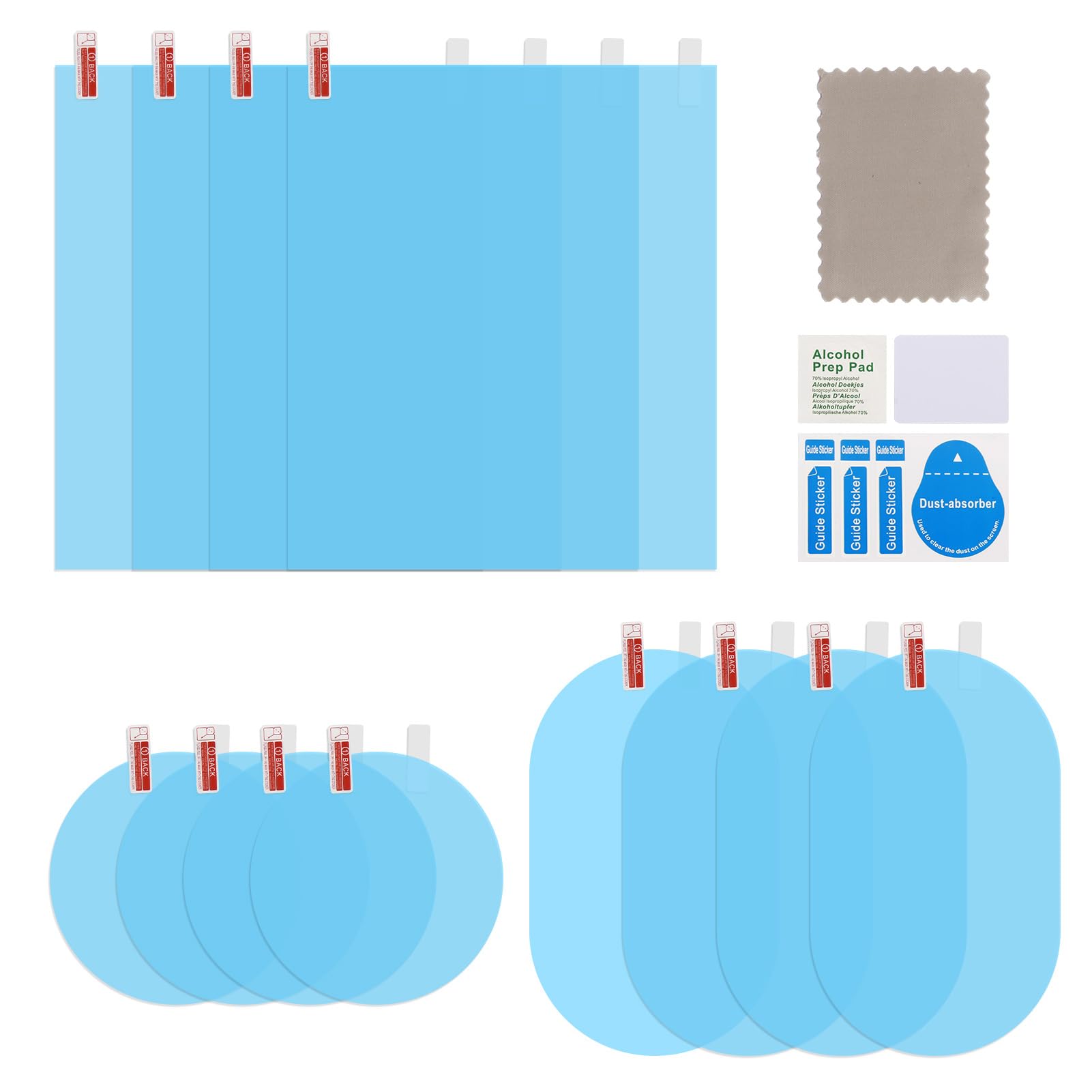 12 Stücke Rückspiegel Regenschutzfolie Auto Regengeschützte, Wasserdichte Auto-Folie für Klare Sicht bei Regen, passend für Alle Standard-Autospiegel von cxxtkcxxlc