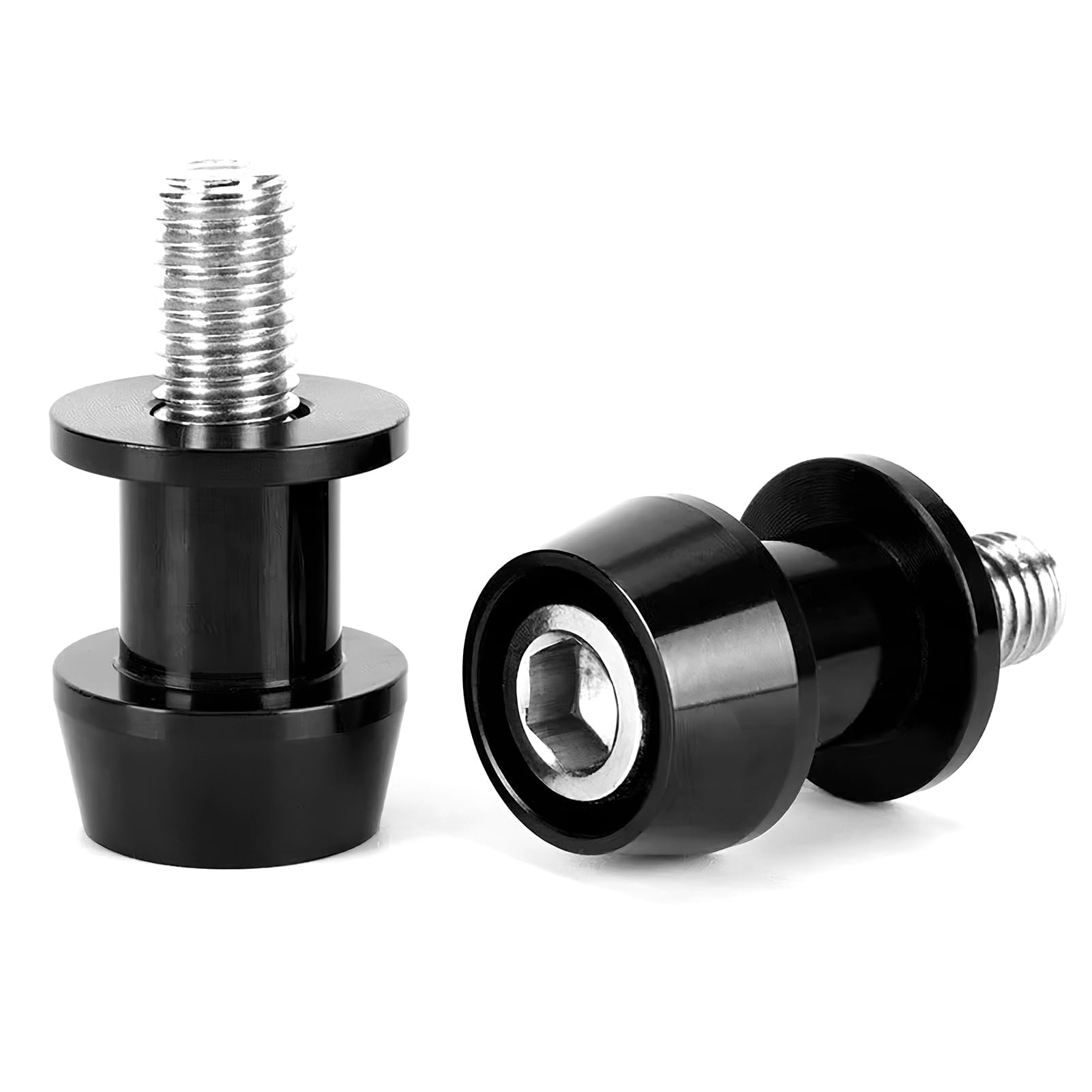 2 Stück 8mm Motorrad CNC Montageständer Racingadapter Ständeraufnahme, M8 Schwingenschutz Motorrad für Heckständer, Schwarz von cxxtkcxxlc