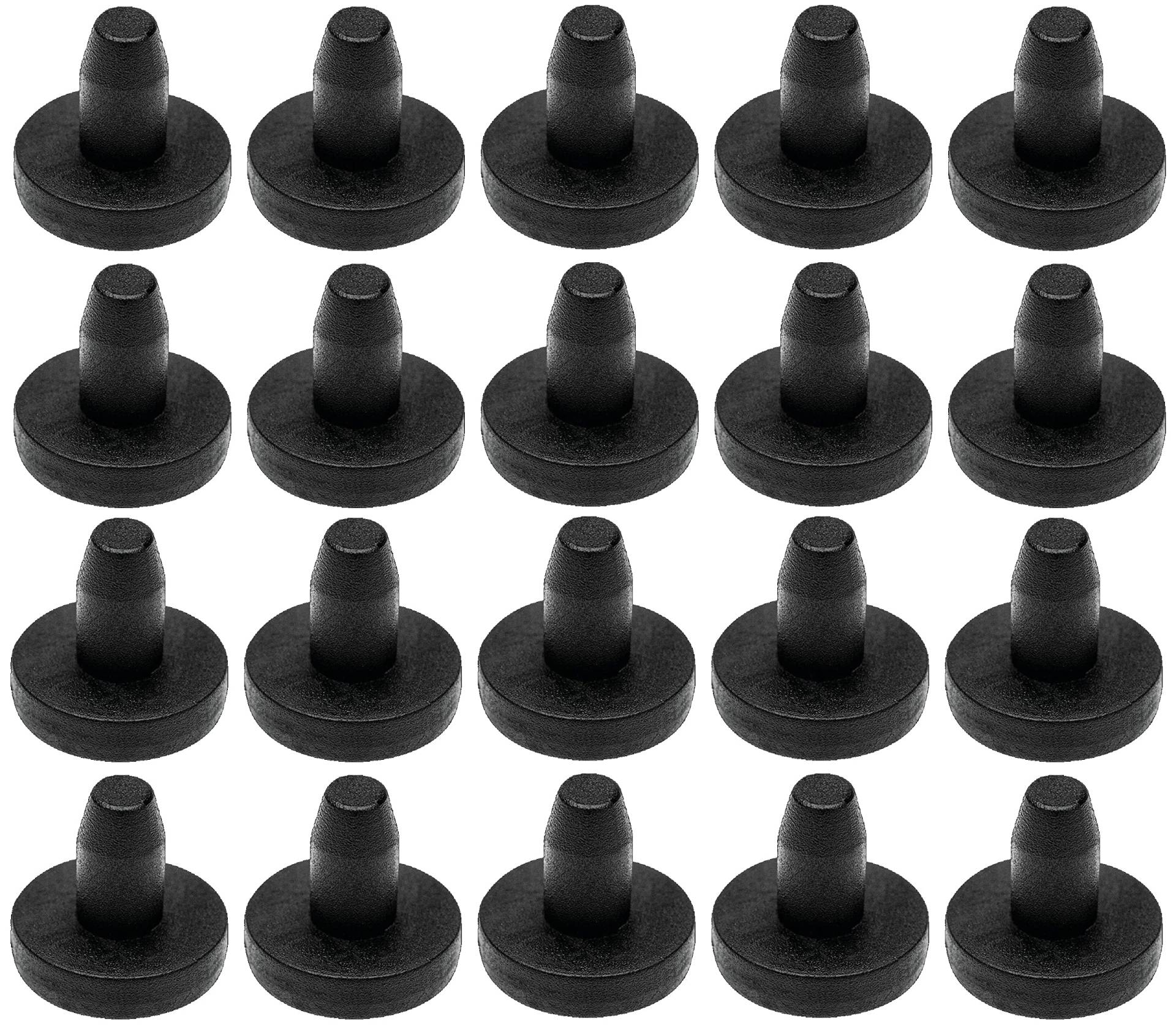 cyclingcolors 20x Abdeckkappen Kunststoff schwarz Ø16mm x 6.5mm schraubenkappen Schutzkappen rundstopfen stopfen endkappen Blindbohrung Blindstopfen Abdeckung Möbel von cyclingcolors