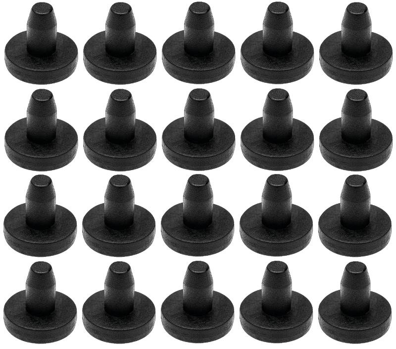 cyclingcolors 20x Abdeckkappen Kunststoff schwarz Ø16mm x 6.5mm schraubenkappen Schutzkappen rundstopfen stopfen endkappen Blindbohrung Blindstopfen Abdeckung Möbel von cyclingcolors