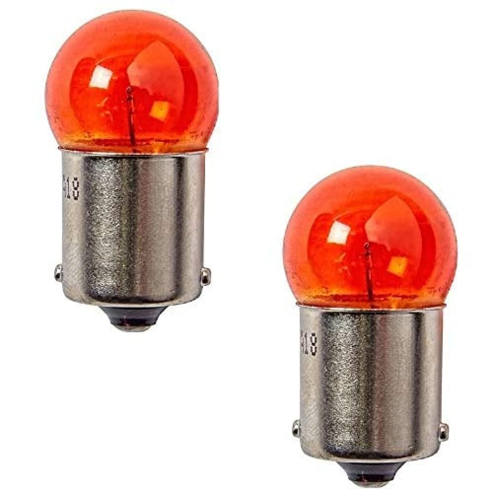 cyclingcolors 2x 12V 10W BA15S orange glühbirne glühlampe birne auto motorrad moped mofa mokick roller von cyclingcolors