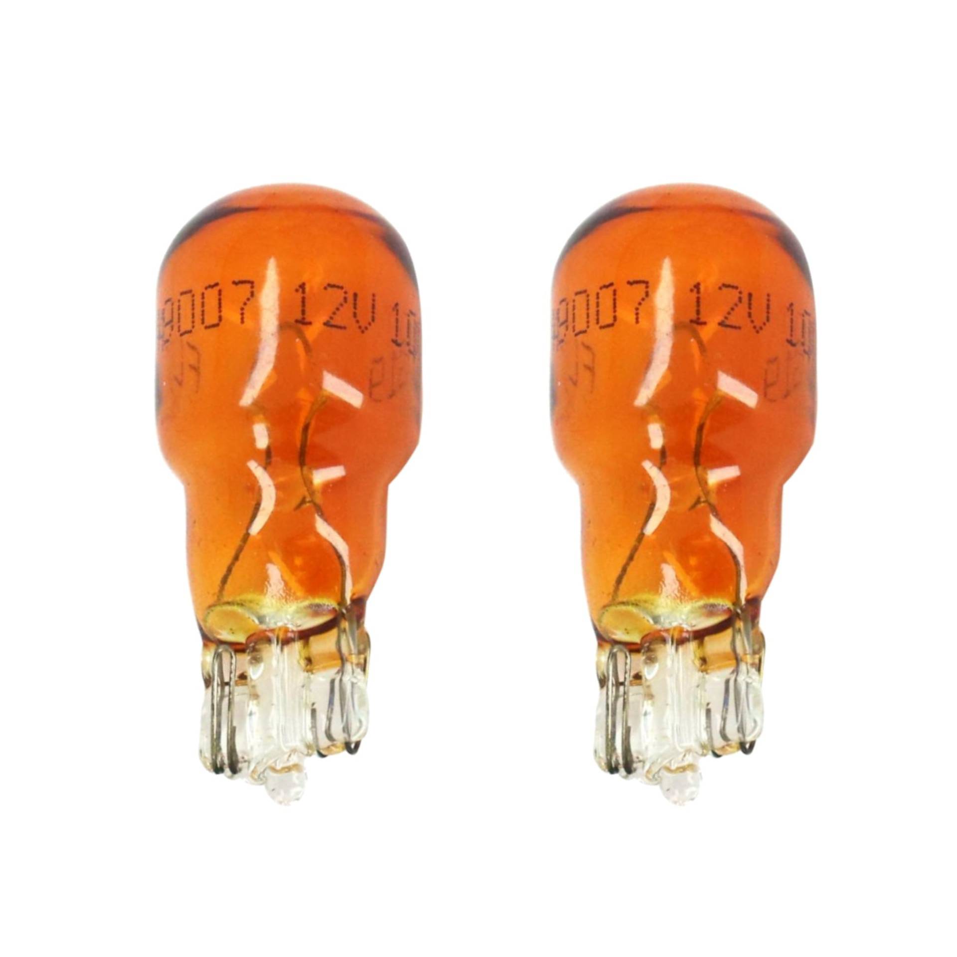 cyclingcolors 2x Glühbirne glühlampe 12V 10W T13 W2.1x9.5D glassockel lampe wedge auto motorrad moped roller kennzeichenbeleuchtung rückfahrlicht blinker, orange von cyclingcolors