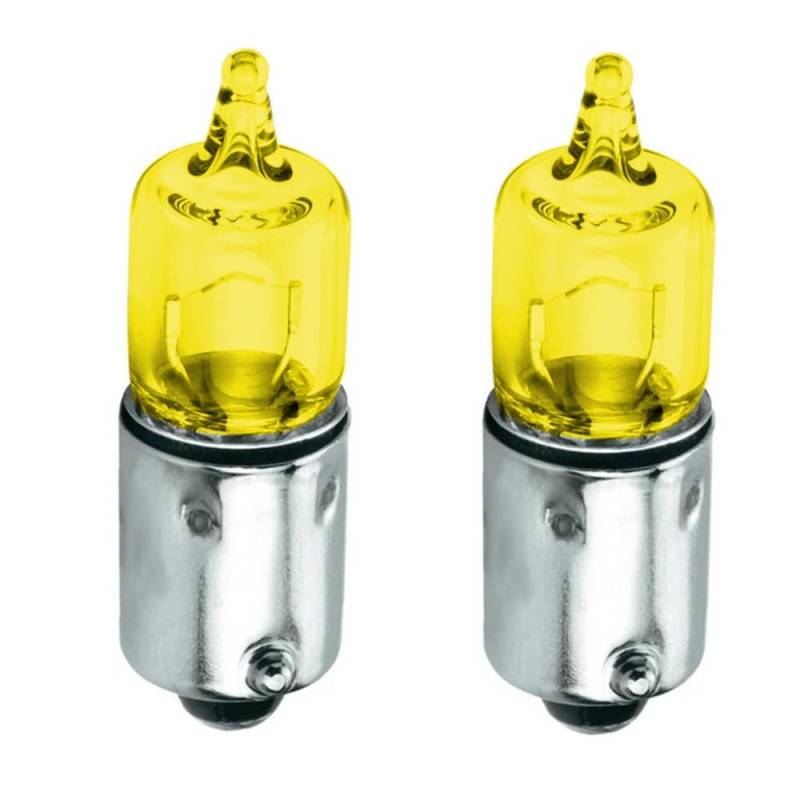 cyclingcolors 2x glühbirne 12V 10W BA9S gelb glühlampe birne auto motorrad scheinwerfer von cyclingcolors