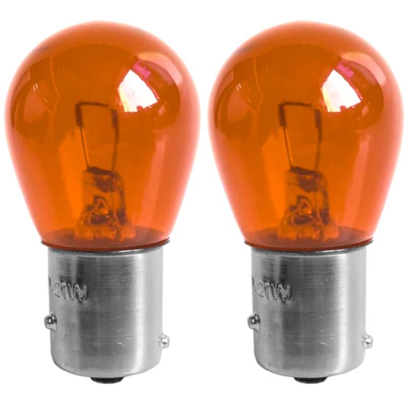 cyclingcolors 2x glühbirne 12V 21W BAW15S PR21W orange 12088 7508 glühlampe Auto von cyclingcolors