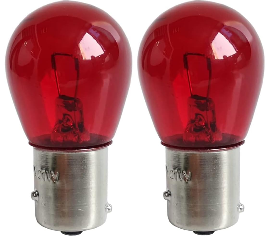 cyclingcolors 2x glühbirne 12V 21W BAW15S PR21W rot 12088 7508 glühlampe Auto von cyclingcolors