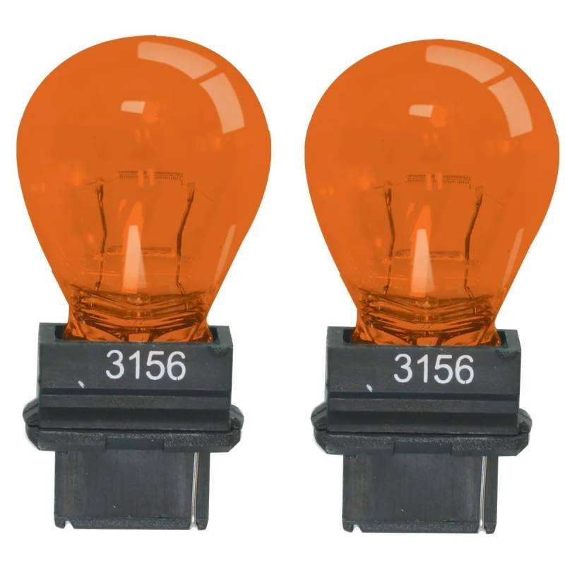 cyclingcolors 2x glühbirne 3156 12V P27W W2.5x16d 32CP S25d orange glühlampe Amerikanisches und asiatisches Auto von cyclingcolors