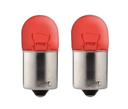 cyclingcolors 2x glühbirne BA15s 5W 6V rot glühlampe auto motorrad moped roller traktor LKW Lieferwagen von cyclingcolors