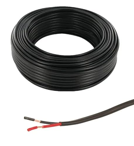 cyclingcolors Anhängerkabel kabel schwarz PVC Fahrzeugleitung Rundkabel anhänger auto moto traktor, 2 x 1,5mm² länge 2m von cyclingcolors