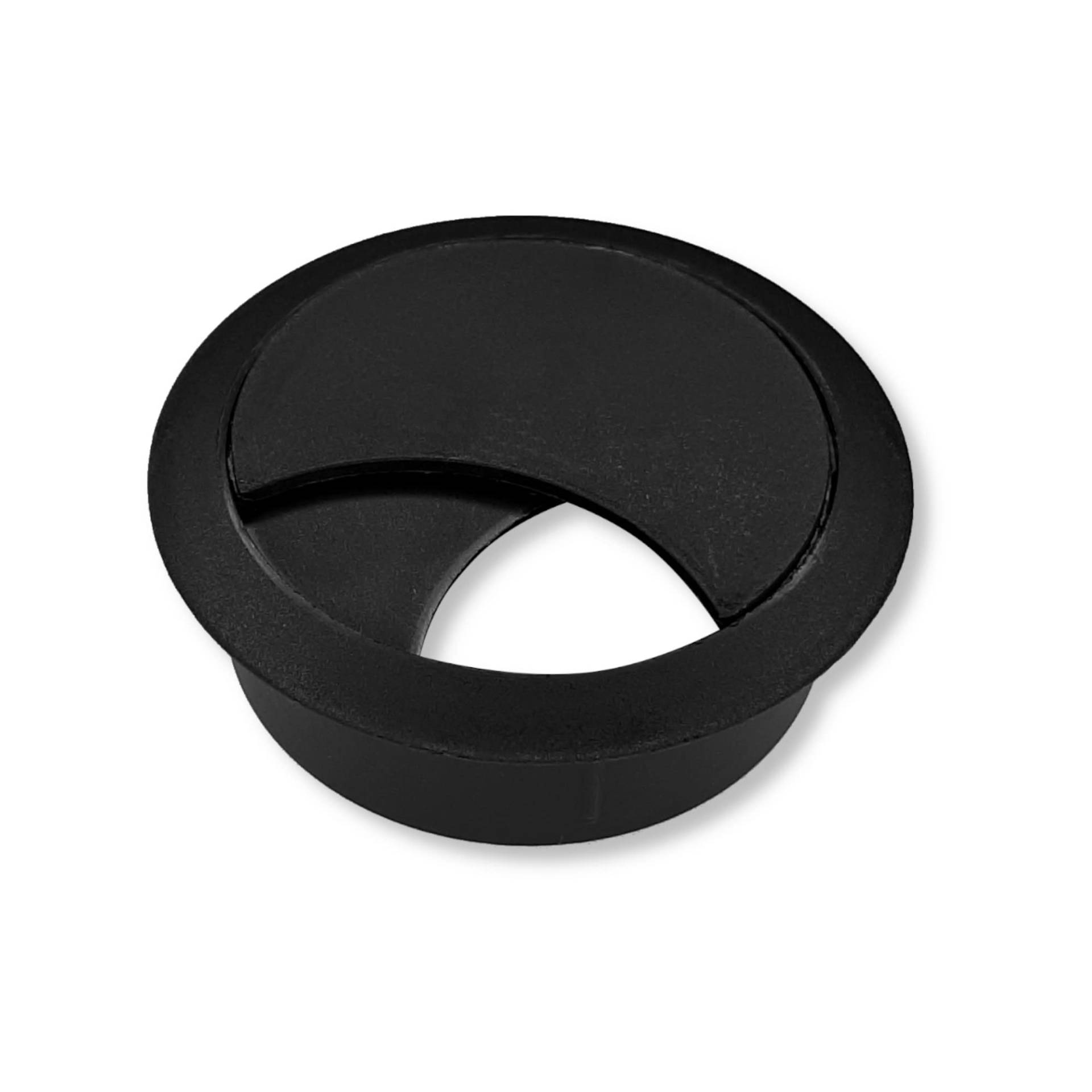 cyclingcolors Kabeldurchführung 68mm Möbel Büro Kabeldurchlass Kabelführung Kabelauslass Kabeldose Kunststoff (Schwarz) von cyclingcolors