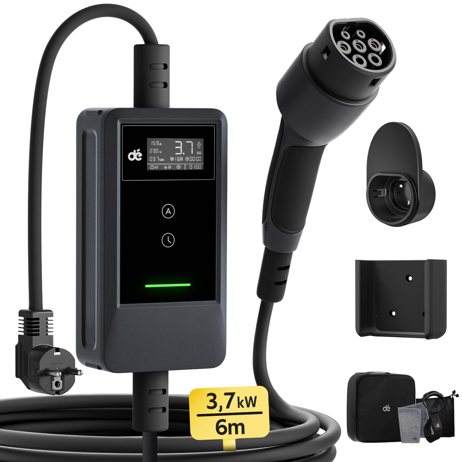 dé EV Charger Type 2 3.7kW 6m (0.6m) von dé