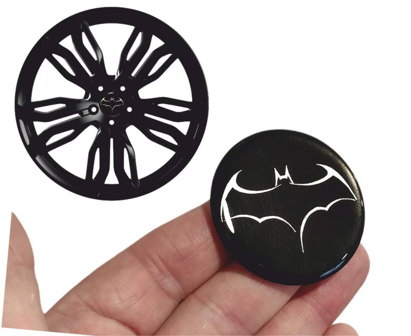 decal arts 4 x 60 mm 3D-Gel-Auto-Radnabenkappen im Batman-Stil von decal arts