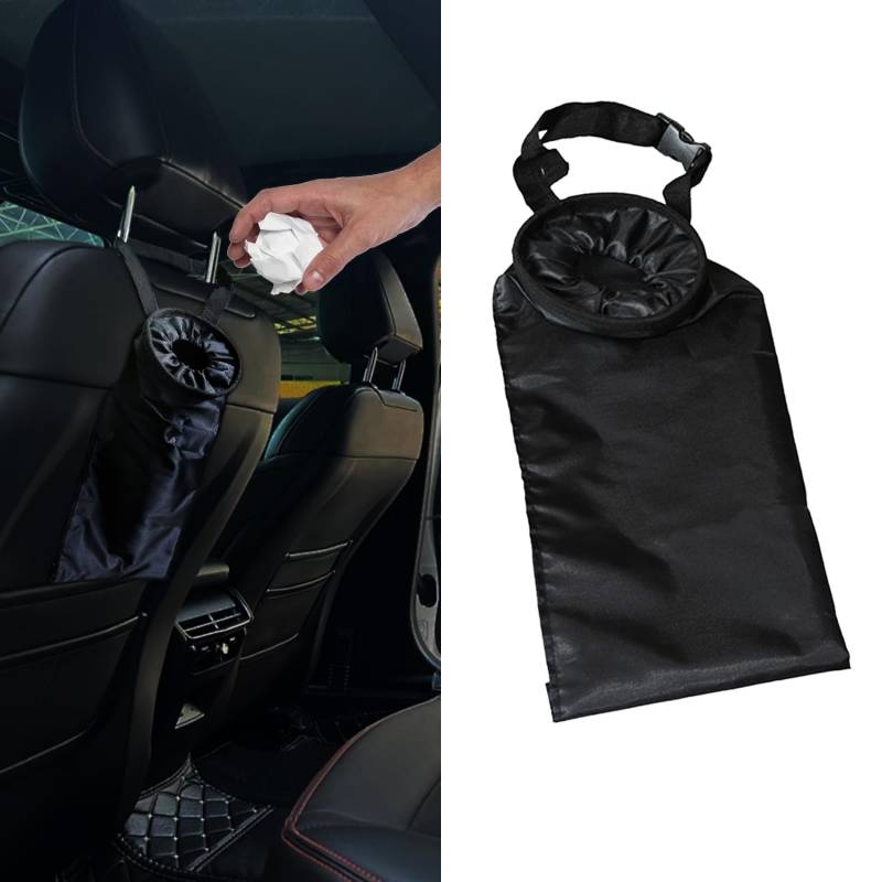 deemars 2PCS Auto-Müllsack, Auto Mülleimer, Auto-Mülleimer mit wasserdichtem Oxford-Material, Hängender Rücksitz-Automüllsack, Autozubehör Mülleimer Universal für Auto Outdoor Reisen Haus von deemars