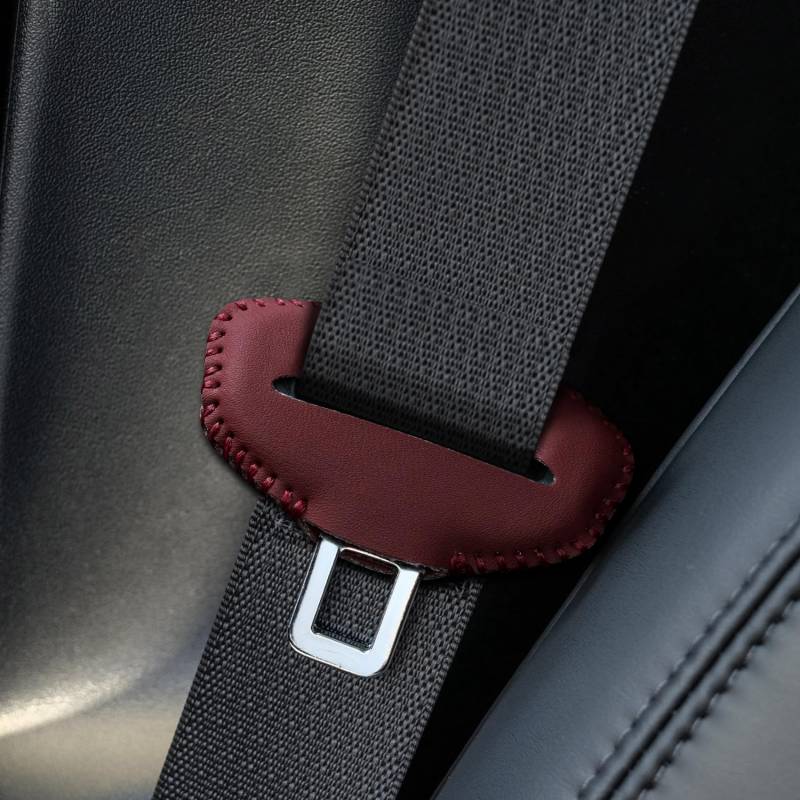 deemars 2PCS Sicherheitsgurt Schnalle Abdeckung, Auto-Sicherheitsgurt Schnalle Protector, Auto Universal Sicherheitsgurt Clips Abdeckung, Interior Decor Zubehör für die meisten Autos (Vulkan Rot) von deemars