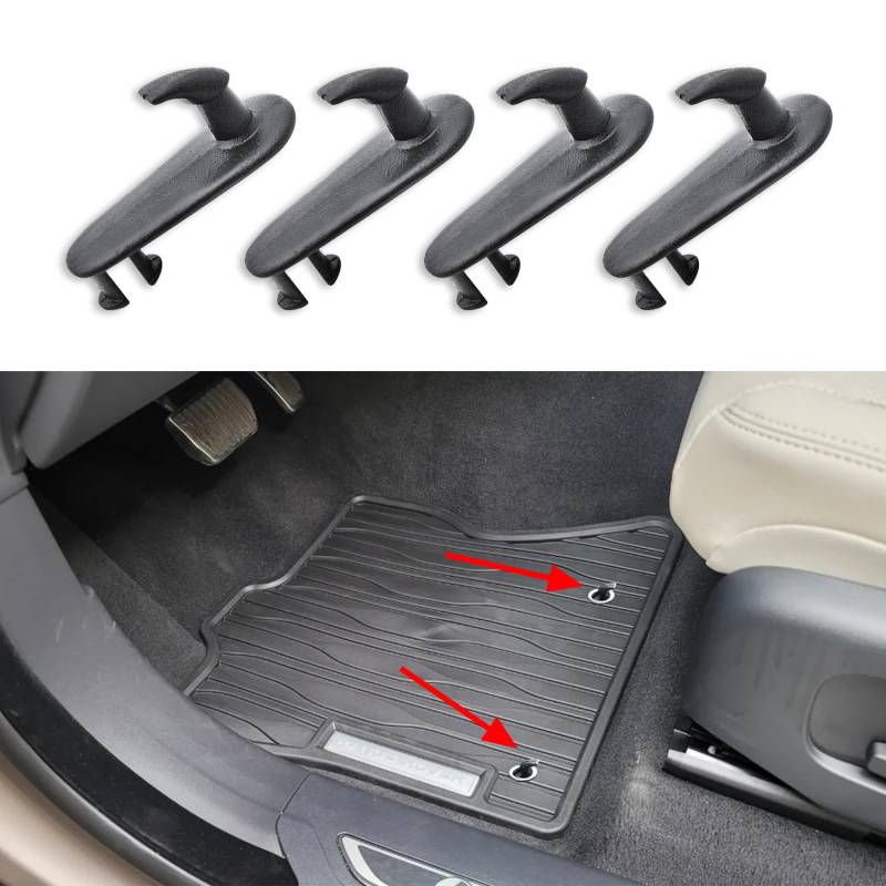 deemars 4PCS Auto-Fußmatten-Clips, Fußmattenhaken, Auto-Fußmatten Befestigungssets, 08210-00820, 08211-00720 Autozubehör Auto-Fußmatten Kompatibel mit Toyota Lexus von deemars