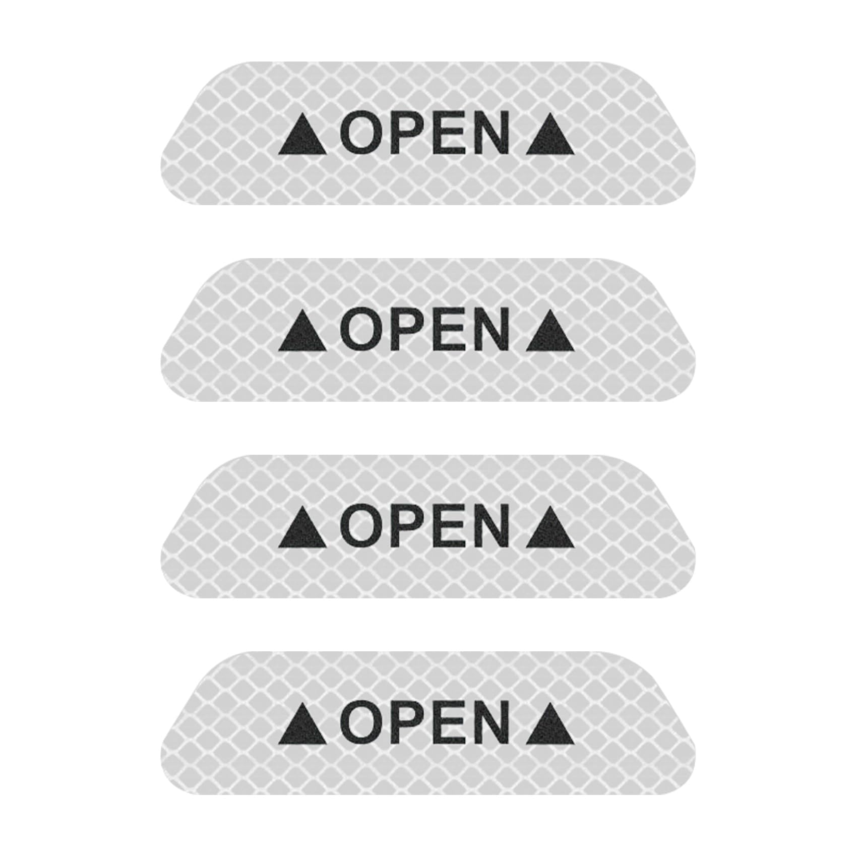 deemars 4PCS Auto Tür offen Warnung reflektierende Aufkleber, Nacht Sicherheit Aufkleber, Anti-Kollisions-Schutzstreifen Band, Fahrzeug Dekorative Aufkleber Zubehör Universal für LKW (Silberfarben) von deemars