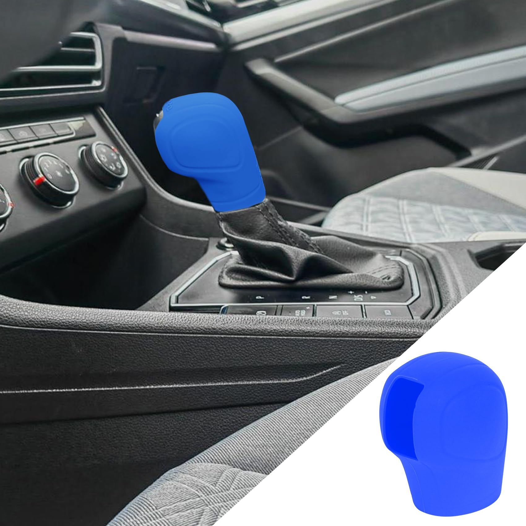 deemars Auto-Schaltknauf-Abdeckung, Schaltknauf Abdeckung schützen Zubehör, Silikon Anti-Rutsch Auto Knob Gear Stick Protector für Männer Frauen, Universal Fahrzeug Interieur Zubehör (Blau) von deemars