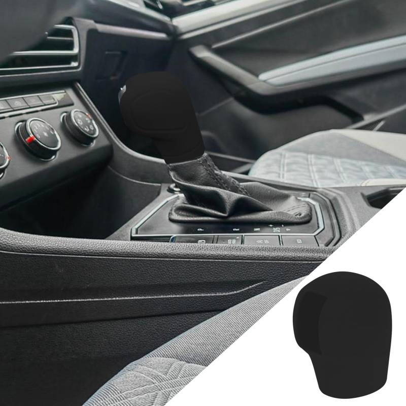 deemars Auto-Schaltknauf-Abdeckung, Schaltknauf Abdeckung schützen Zubehör, Silikon Anti-Rutsch Auto Knob Gear Stick Protector für Männer Frauen, Universal Fahrzeug Interieur Zubehör (Schwarz) von deemars