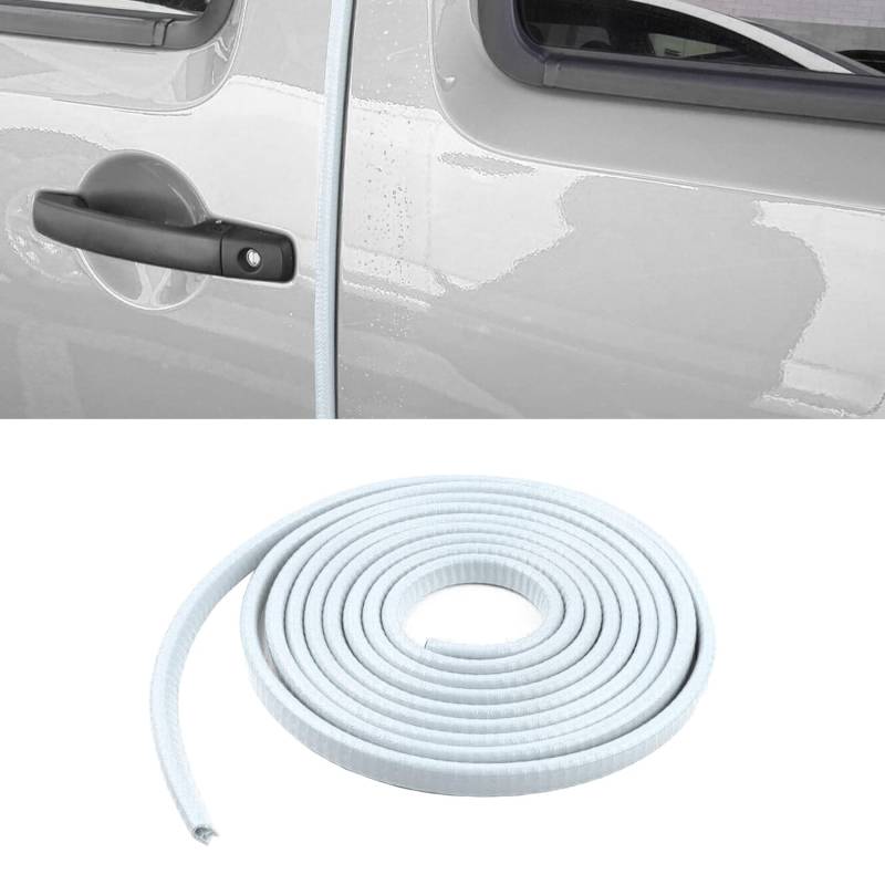 deemars Auto-Türkantenschutz, Auto-Tür-Schutz, Kein Kleber Auto Tür Eingang Guard Schutzstreifen, Car Exterior Accessories 16.4FT U Form Edge Trim Rubber Seal Protector Fit für die Autos (Weiß) von deemars