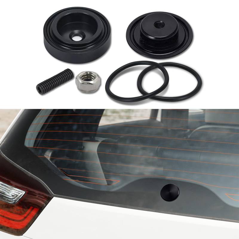 deemars Auto Wischer Stecker, Heckscheibenwischer Stecker Kappe Kit, Wischer löschen Kit Block Off Plug Cap, Auto Zubehör Auto Heckscheibenwischer Tülle Kappe geeignet für Honda Acura CRX (Black) von deemars