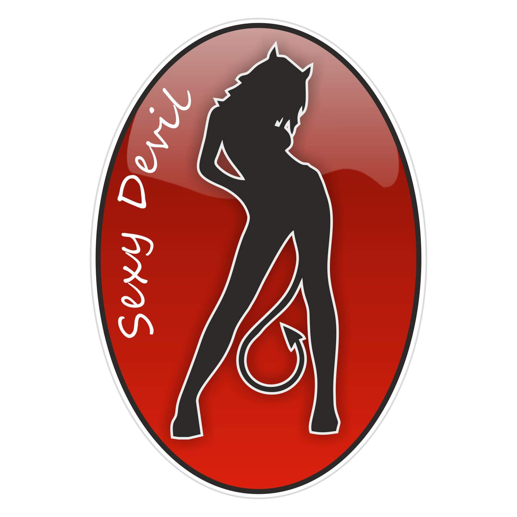 deformaze Sticker Aufkleber Sexy Devil Teufel/Für Frauen Girls / 7 x 10 cm/UV und wetterfest/KFZ Auto-Aufkleber/Für außen und innen von deformaze