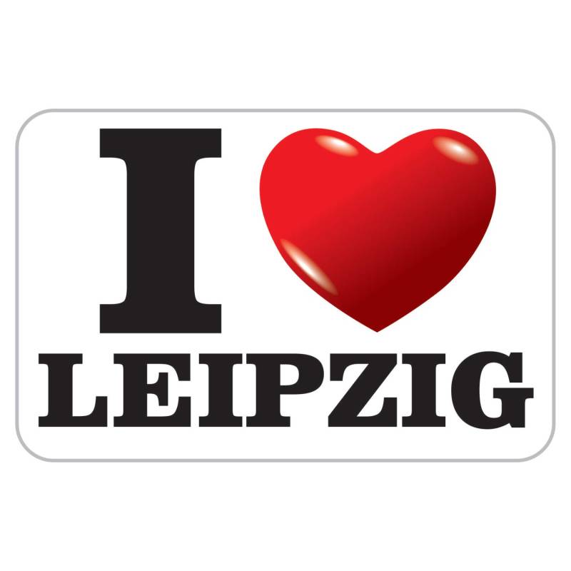 deformaze Sticker I Love Leipzig Aufkleber Ich Liebe Leipzig mit Herz 7,5 x 11,5 cm Selbstklebend KFZ Auto Scheibe Boot UV Wetterfest für außen und innen von deformaze