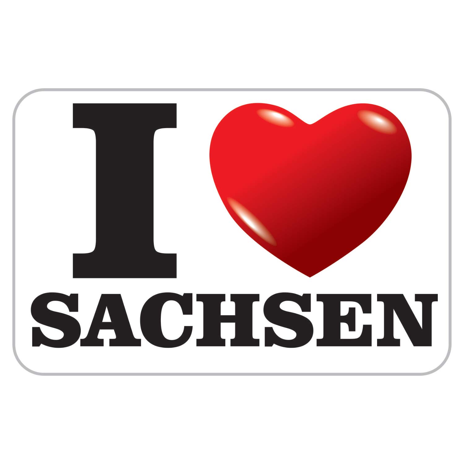 deformaze Sticker I Love Sachsen Aufkleber Ich Liebe Sachsen mit Herz 7,5 x 11,5 cm Selbstklebend KFZ Auto Scheibe Boot UV Wetterfest für außen und innen von deformaze