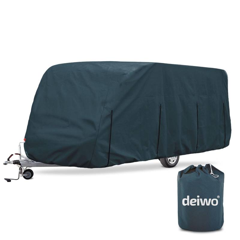 Deiwo Essential Wohnwagen Schutzhülle 550x220x250cm Abdeckplane Caravan Abdeckung von deiwo