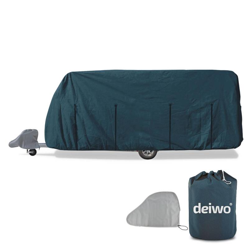 Deiwo Essential Wohnwagen Schutzhülle 610x220x250cm inkl. Deichselhaube, Abdeckung von deiwo