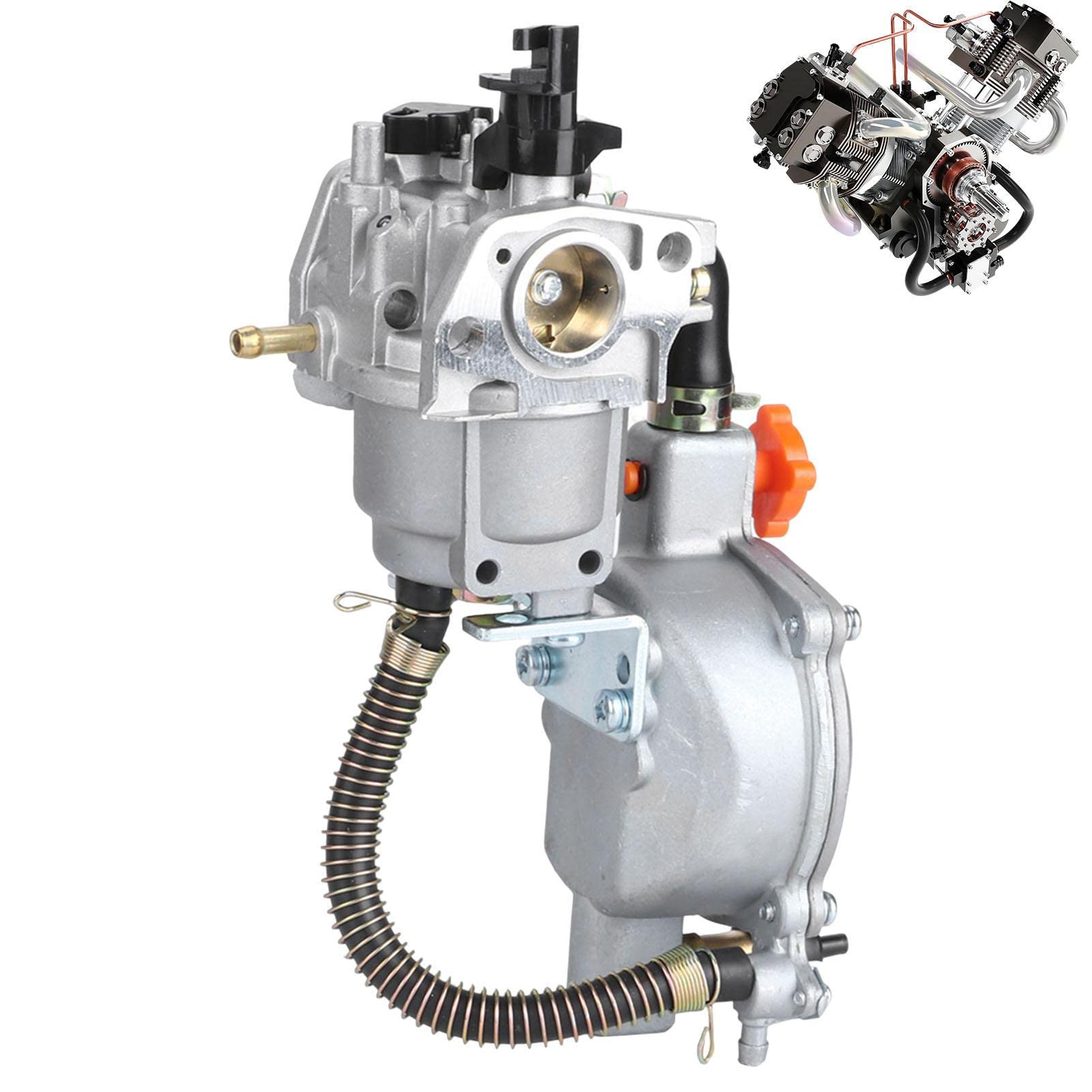 delr Doppelvergaser-Kit | Wasserpumpe mit stabiler Leistung | NG LPG Abdeckung für 2,8 kW GX200 170F Manuelle Starter für GX160 2 KW 168F von delr