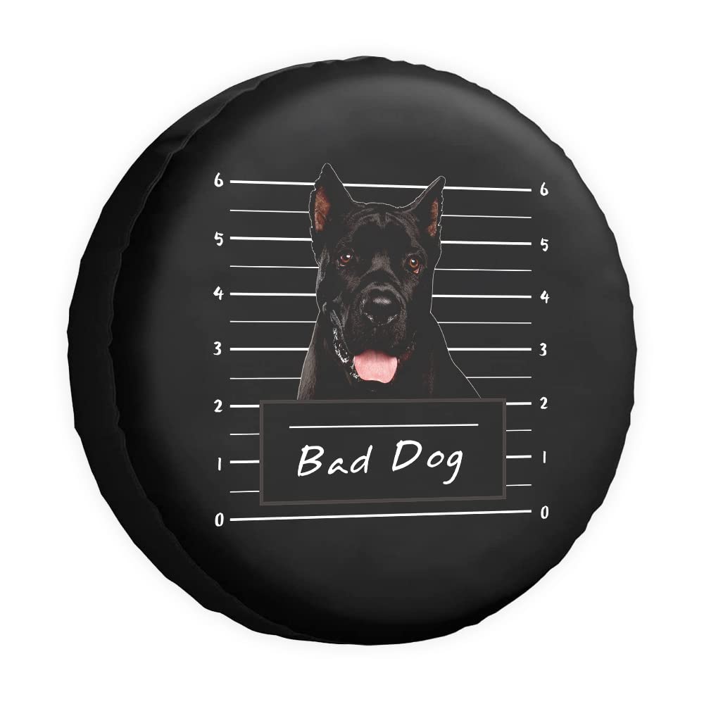 Cane Corso Hunde-Ersatzreifenabdeckung für Bad Dog Pet Animal Wheel Protectors Covers Wasserdicht 43,2 cm Radabdeckungen Universal für Anhänger, Wohnmobil, SUV, LKW, Camper, Reiseanhänger von dfjdhegj