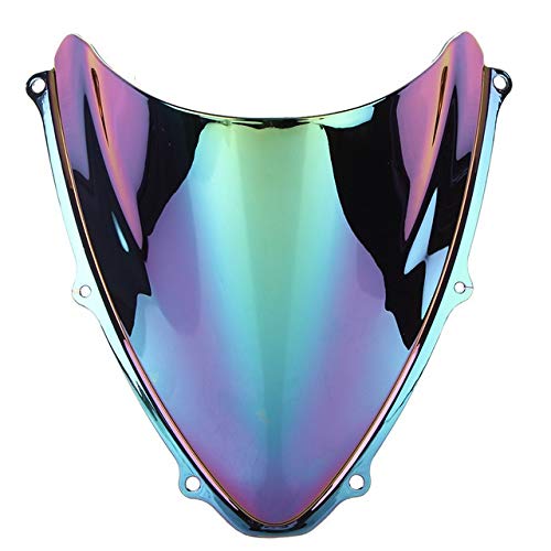 Motorrad-Windschutzscheibe, Motorrad, doppelte Blase, transparente Windschutzscheibe, winddicht, passend für Suzuki K6 GSXR600 GSXR750 GSXR 600 750 (Farbe: Stil 2) (Stil 1) von djhyfbdhgfcbgdxas