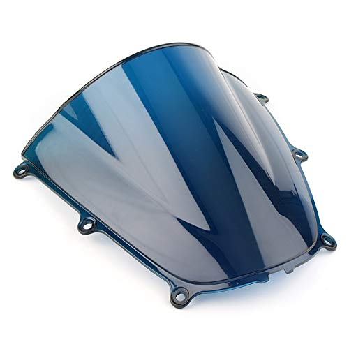 Motorrad-Windschutzscheiben-Spoiler, Motorrad-Windschutzscheibe, kratzfeste Windschutzscheibe, passend für CBR600 RR F5 2005 2006 / CBR 600 RR 05 06 (Farbe: Schwarz) (Blau) von djhyfbdhgfcbgdxas