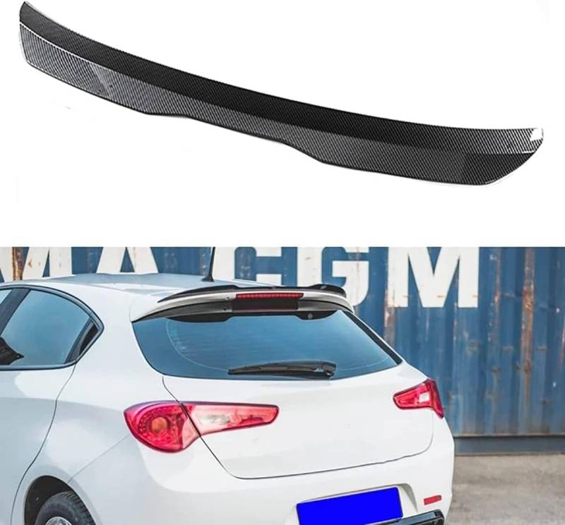 Rear Spoiler für Alfa Romeo Giulietta 2016 2017 2018 2019 2020 Kofferraumspoiler Rear Wing Car Roof Spoiler Spoiler Wings Heckklappe Dachspoiler Accessories，,normal-B-Carbon Fiber von dmSJEr