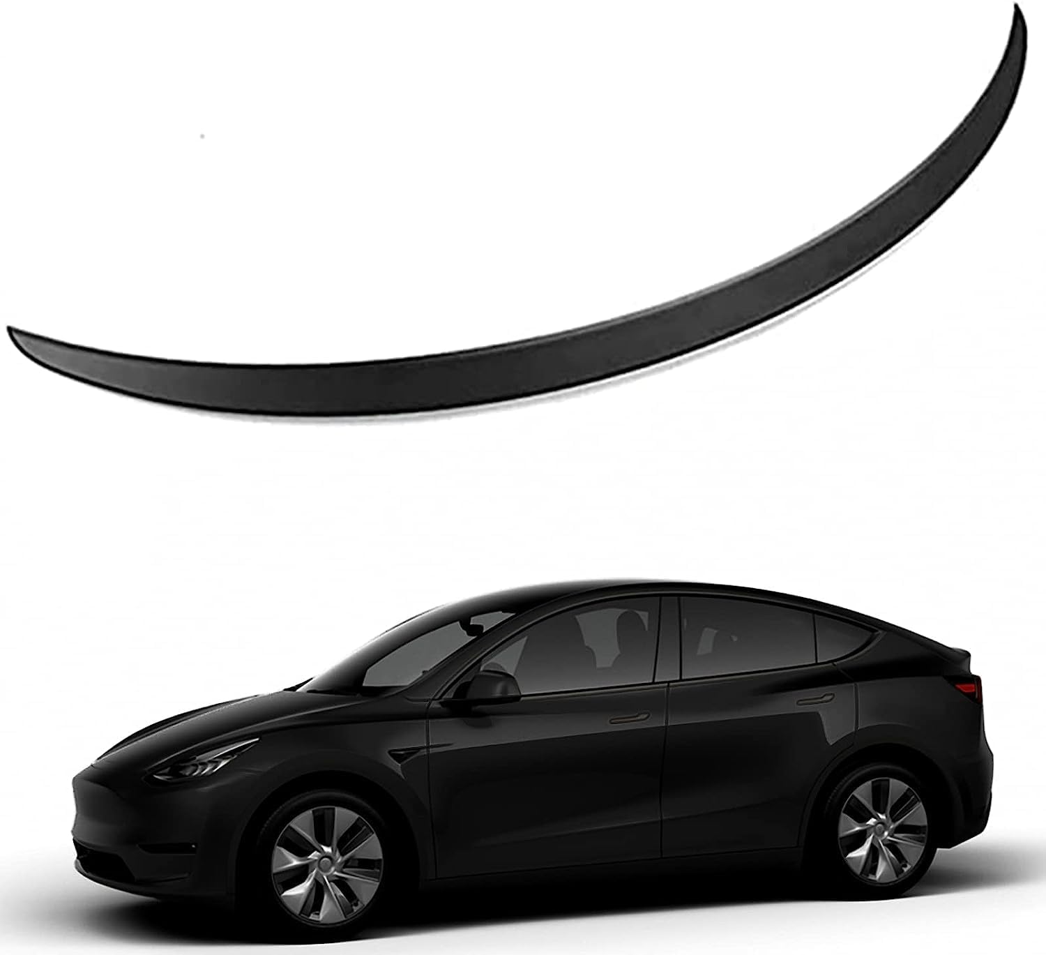 Rear Spoiler für Tesla modèle Y 2020 2021 2022 2023 Kofferraumspoiler Rear Wing Car Roof Spoiler Spoiler Wings Heckklappe Dachspoiler Accessories，,normal-A-Matte Black von dmSJEr