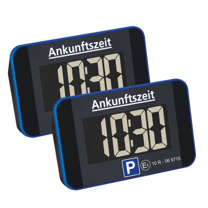 dnt Elektronische Parkscheibe ParkScreen mit Zulassung vom Kraftfahrt-Bundesamt, DNT000022 (2er-Set) von DNT