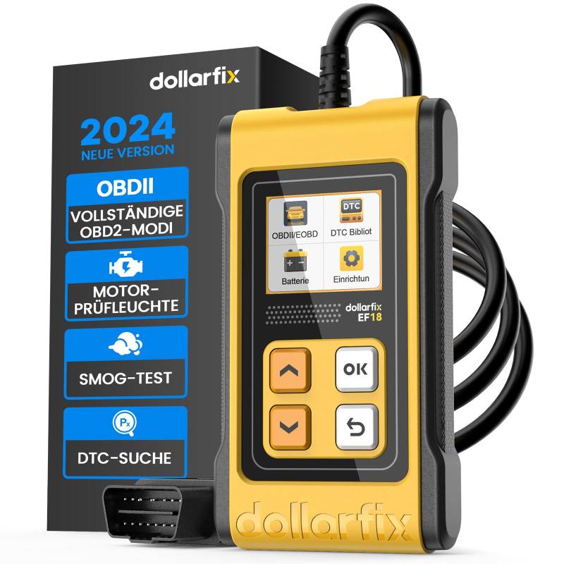 OBD2 Scanner OBD2 Diagnosegerät, Diagnosegerät Auto für alle OBD2 Protokoll Autos Seit 1996 - Qualitätsscanner und einfach zu bedienen von dollarfix