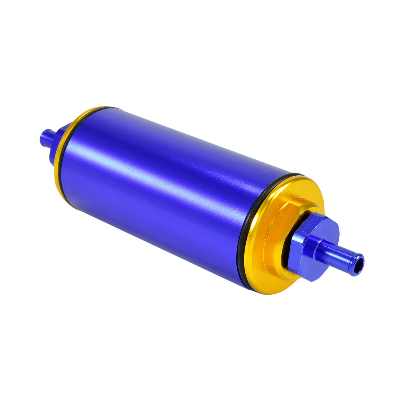 Kraftstofffilter Motorsport auswaschbar 50 mm Benzin Filter High Flow Blau 8,6mm von dpPerformance GmbH