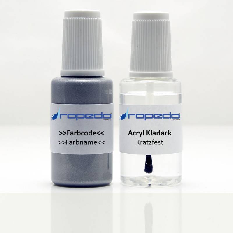 dropedo Lackstift Set passend für ALFA Romeo 694 Grigio Sterling/Gonzaga 20ml + Klarlack 20ml von dropedo