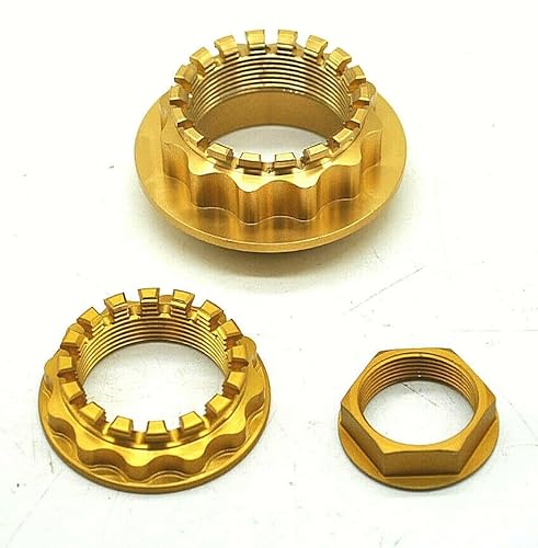 Mutternsatz 46/41 / 30 mm verschiedene Farben Radmutter Achse rad Mutter Muttern S2R 998 996 S4R Monster goldfarben für DUCATI von duc or die